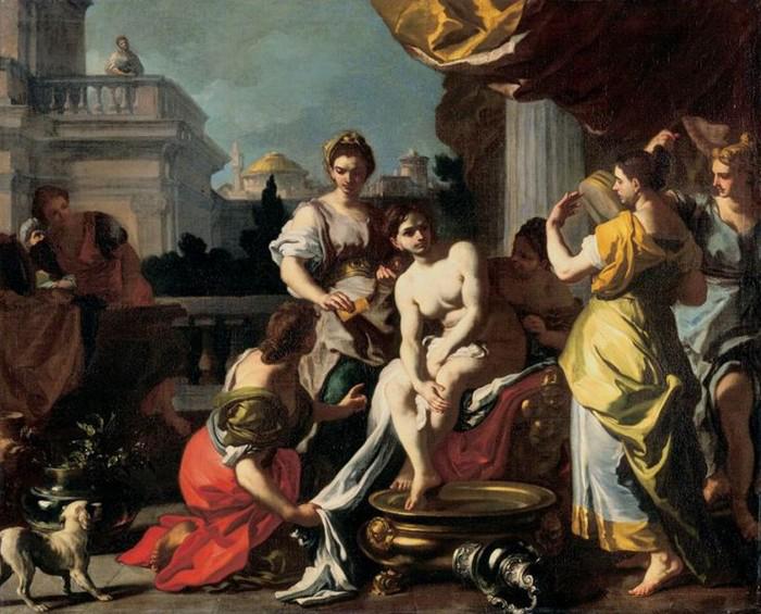 Francesco Solimena Bathseba im Bade